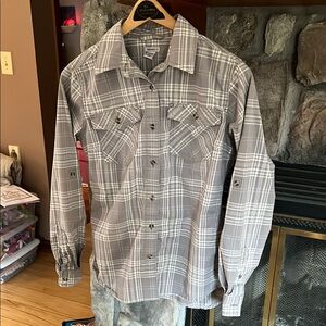 Carhartt Gray Plaid Button Down Shirt